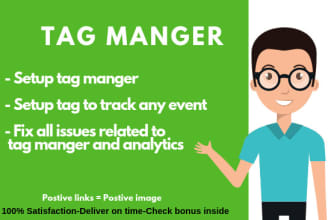 setup google tag manager and analytics to track anything