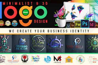 design professional 3d logo with source files