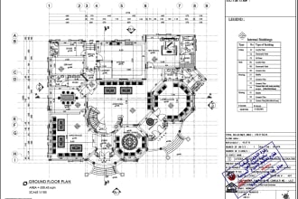 do 2d floor plan or architectural house plan in autocad
