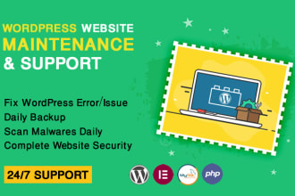 maintenance your wordpress site, fix issues and provide support