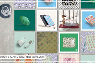 create a pattern in flat style illustration