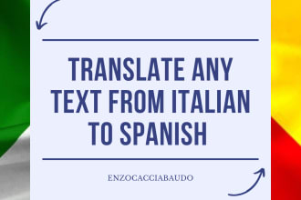 translate any text from italian to spanish