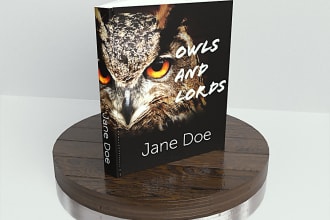 design an image based book cover with front, back, and spine