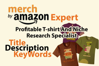 do merch by amazon tshirt research with keywords and design