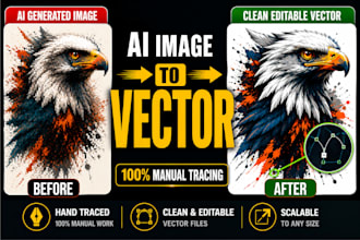 manually convert ai images into print ready vectors