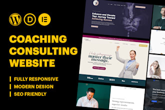 build consulting website for speaker, trainer, consultant in wordpress