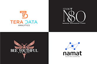 design a unique flat minimalist business logo for your brand