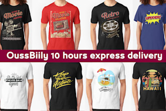design unique tshirt designs for print on demand and merch