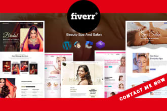do hair extension and beauty salon spa website with booking nail care