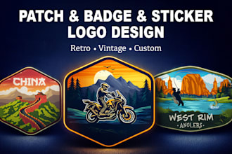 design custom sticker and patch badge logo design