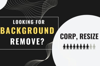 remove background, crop, and resize from the image