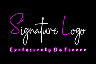 design a modern and creative signature logo design