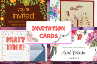 design birthday wedding invitations card in 24 hours