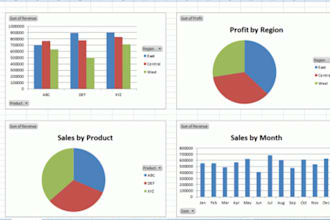 create tables and charts with Excel