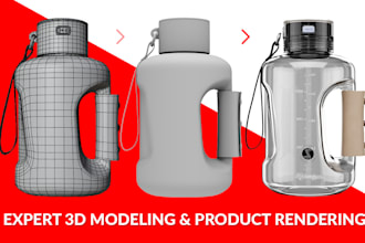 create a 3d product rendering for amazon and cosmetics