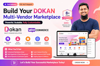 build dokan multi vendor product or service marketplace