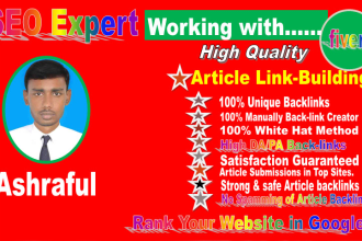 provide 45 article submission SEO backlinks