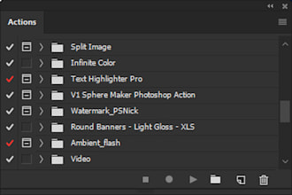 convert photoshop action into a script and add features