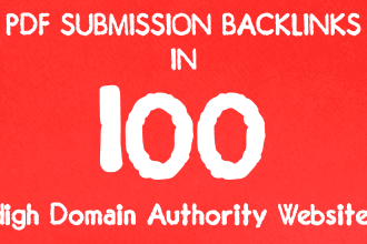 do manually PDF or article submission backlinks to top 100 sites