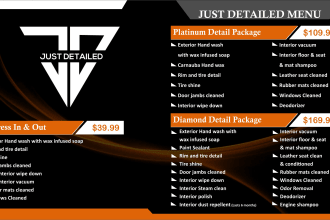 design food menu, restaurant menu, flyer menu