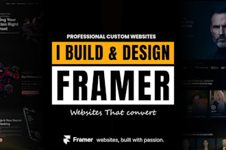 design and develop a framer website, framer landing page, figma to framer