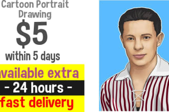 transform your picture to cartoon style portrait