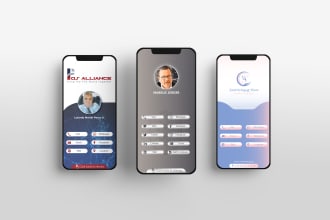 design clickable mobile digital card, flyer, brochure