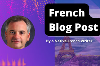 write you a great blog post in french