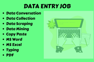 do fastest data collection, typing, and data entry job