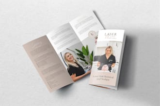 design business trifold, bifold brochure