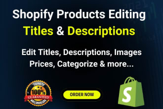 edit shopify products, edit titles and description