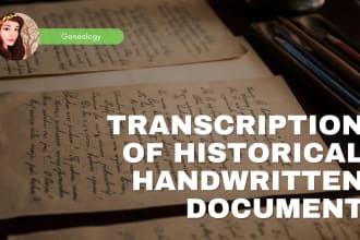 transcribe your old handwritten genealogy document
