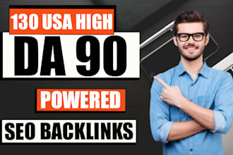 do 130 high da90 SEO backlinks USA link building