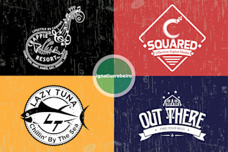 design a vintage, retro style logo