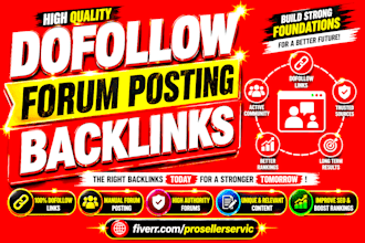 do high authority dofollow forum posting backlinks