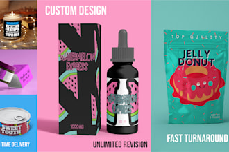 create a professional custom product label design