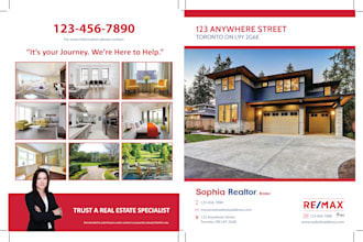 do featured sheet design for real estate broker, agent