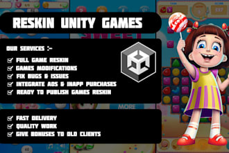 do modifications, reskin and fix issues in unity3d games