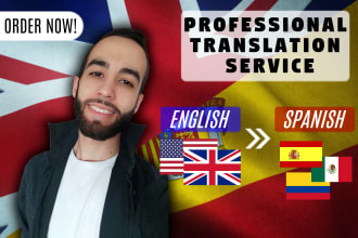translate any type of document, from english to spanish