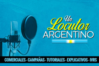 record a male latin voice over commercial radio tv video ad explainer