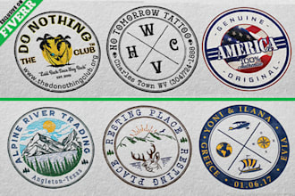 design an awesome stamp, badge, patch logo