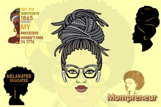 do a trendy african american t shirt design