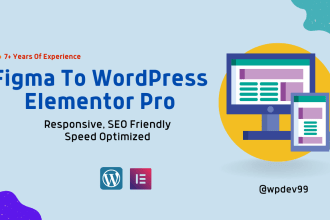 convert figma to wordpress elementor pro website design