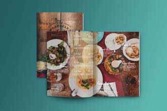 design an attractive eye catching restaurant menu, food menu