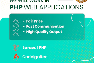 develop an laravel, codeigniter and core php projects