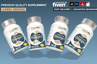 design product label, peptide label and supplement label