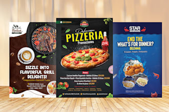 design stunning restaurant flyers, food flyers, and posters
