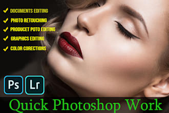 do editing and retouching portrait or product photos in 2hrs