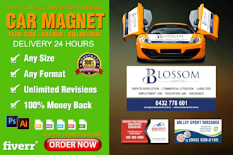 create a best and impressive car or truck magnet sign