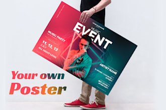 do promotional poster design,event,  vintage poster